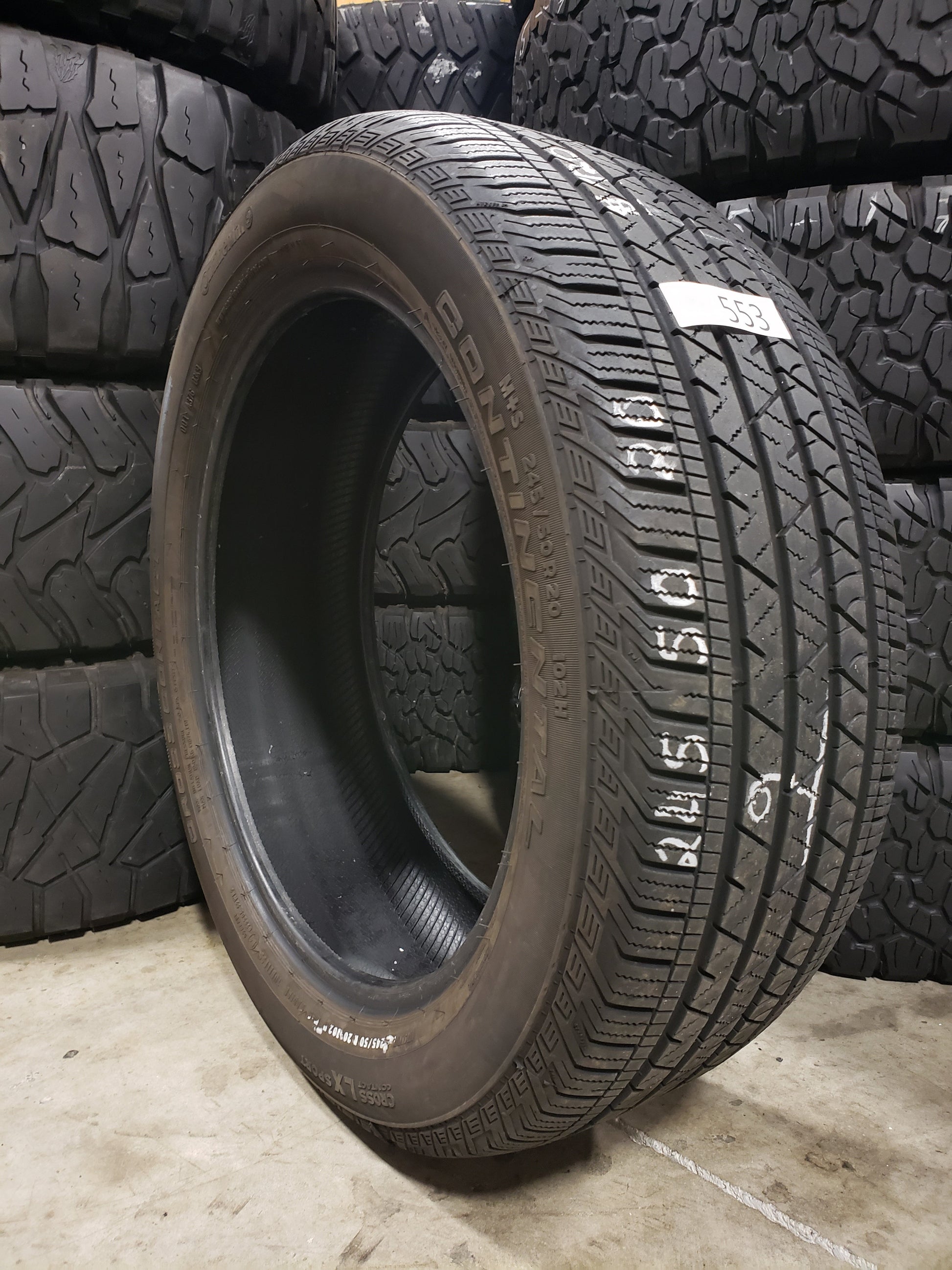SINGLE 245/50R20 Continental Cross Contact LX Sport 102 H SL - Used Tires