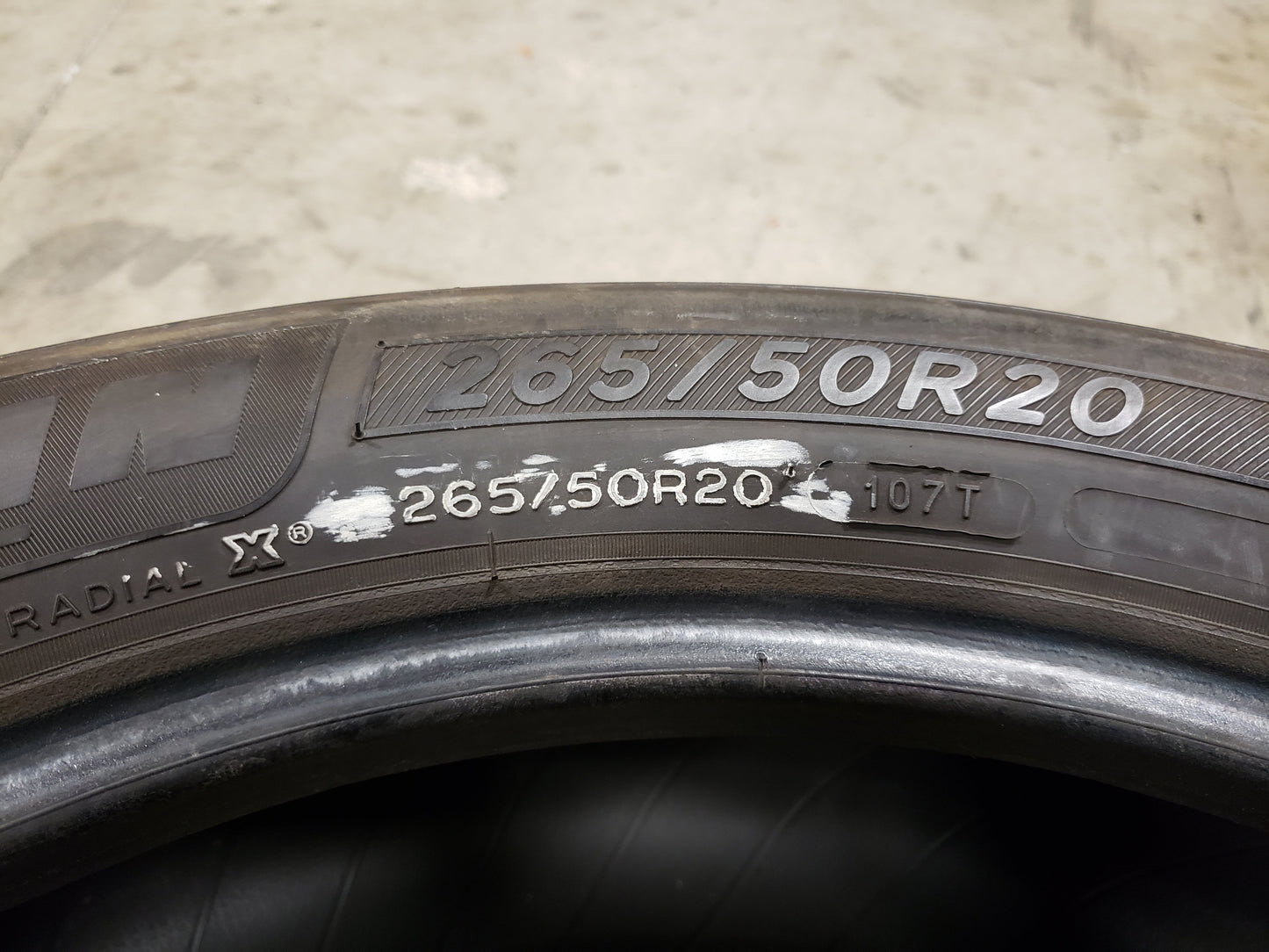 SET OF 2 245/50R20 Michelin Defender LTX m/s 107 T SL - Used Tires