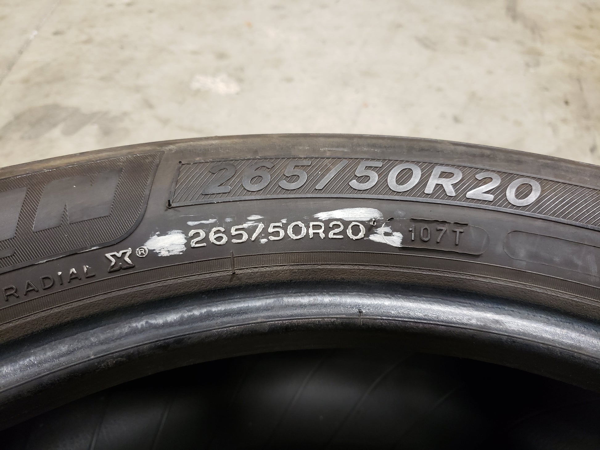 SET OF 2 245/50R20 Michelin Defender LTX m/s 107 T SL - Used Tires