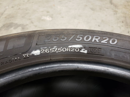 SET OF 2 245/50R20 Michelin Defender LTX m/s 107 T SL - Used Tires