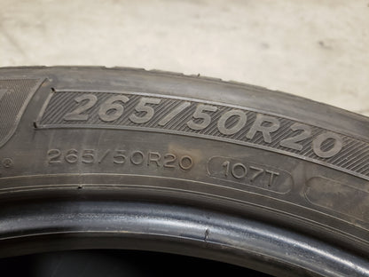 SET OF 2 245/50R20 Michelin Defender LTX m/s 107 T SL - Used Tires