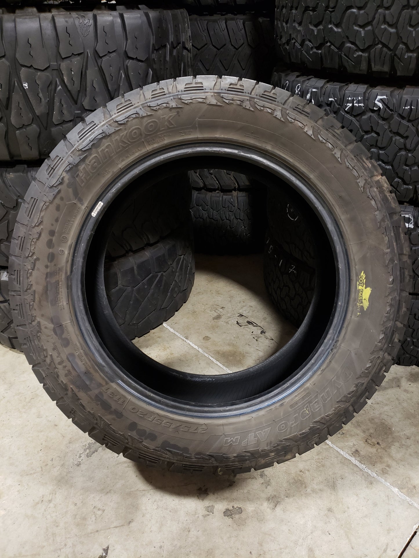 SET OF 3 275/55R20 Hankook Dynapro AT-M 113 T XL - Used Tires