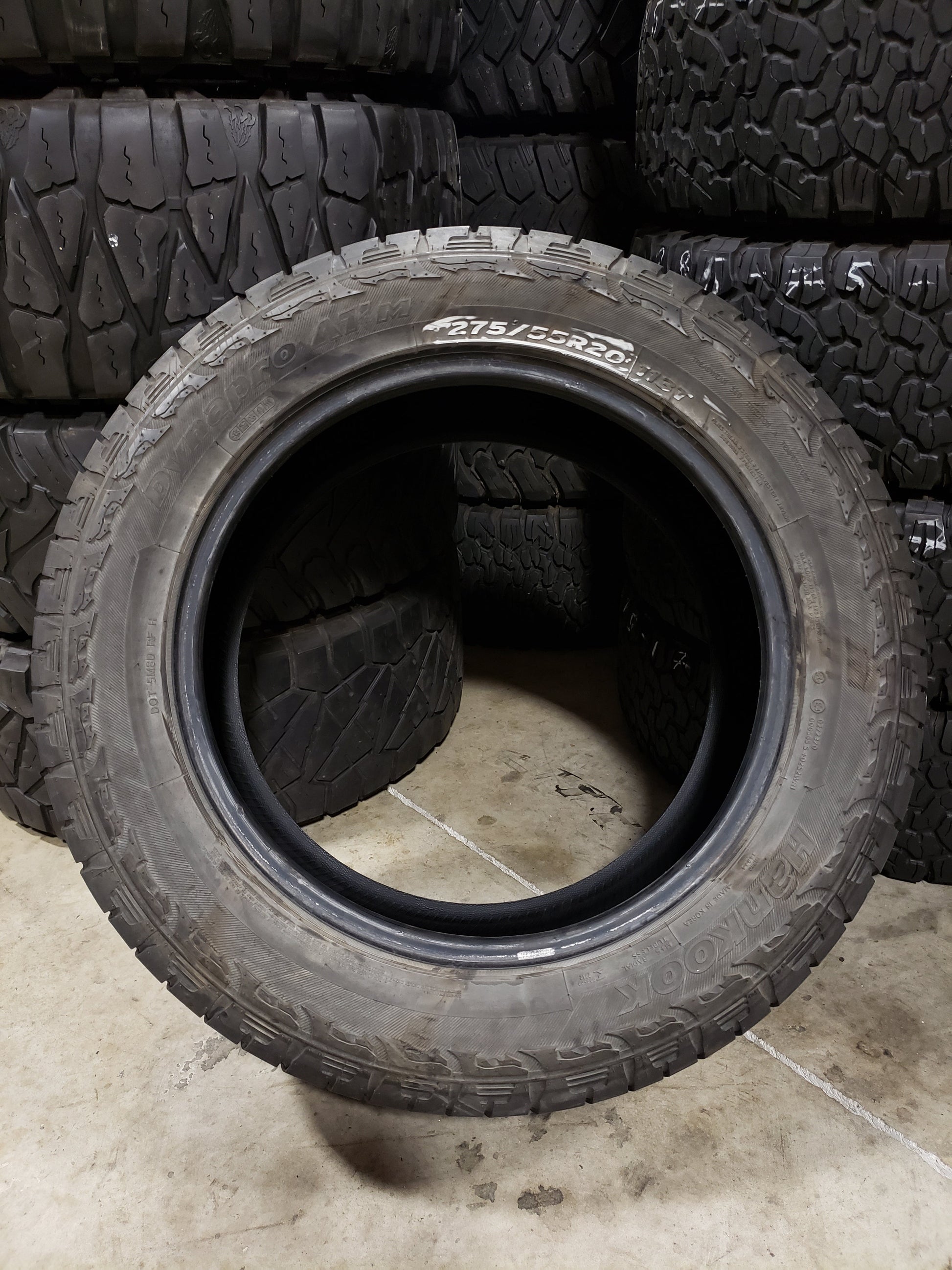 SET OF 3 275/55R20 Hankook Dynapro AT-M 113 T XL - Used Tires