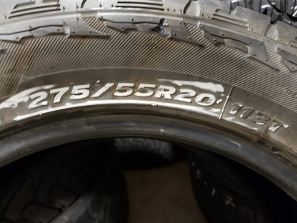 SET OF 3 275/55R20 Hankook Dynapro AT-M 113 T XL - Used Tires