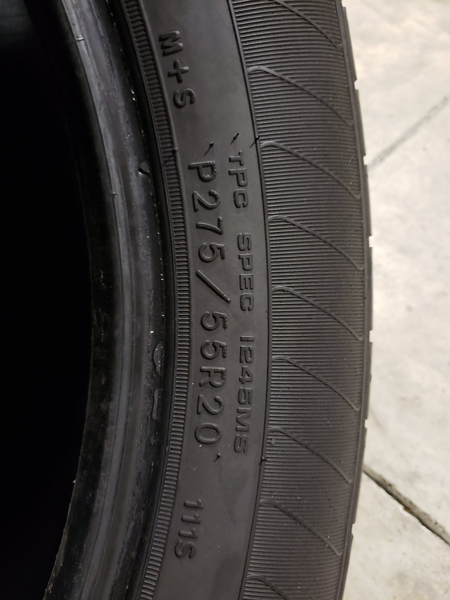 SET OF 4 275/55R20 Goodyear Eagle LS 2 111 S SL - Used Tires