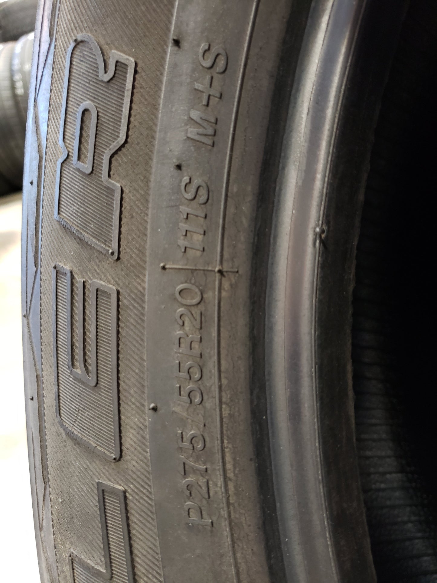 SET OF 2 275/55R20 Bridgestone Dueler H/L Alenza 111 S SL - Used Tires