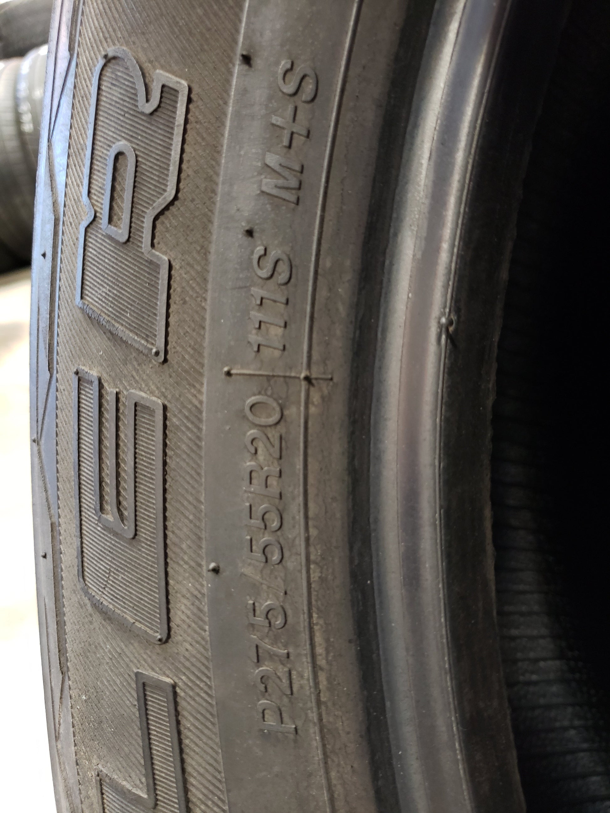 SET OF 2 275/55R20 Bridgestone Dueler H/L Alenza 111 S SL - Used Tires