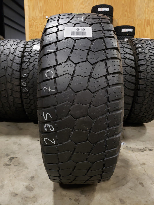 SINGLE 285/70R17 Radar Renegade A/T5 121/118 S E - Used Tires