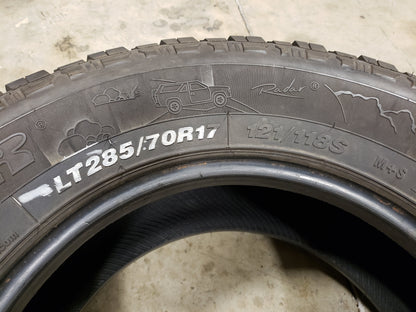 SINGLE 285/70R17 Radar Renegade A/T5 121/118 S E - Used Tires
