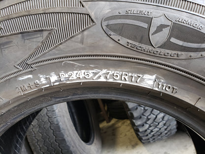 SINGLE 245/75R17 Goodyear Wrangler 110 T SL - Premium Used Tires