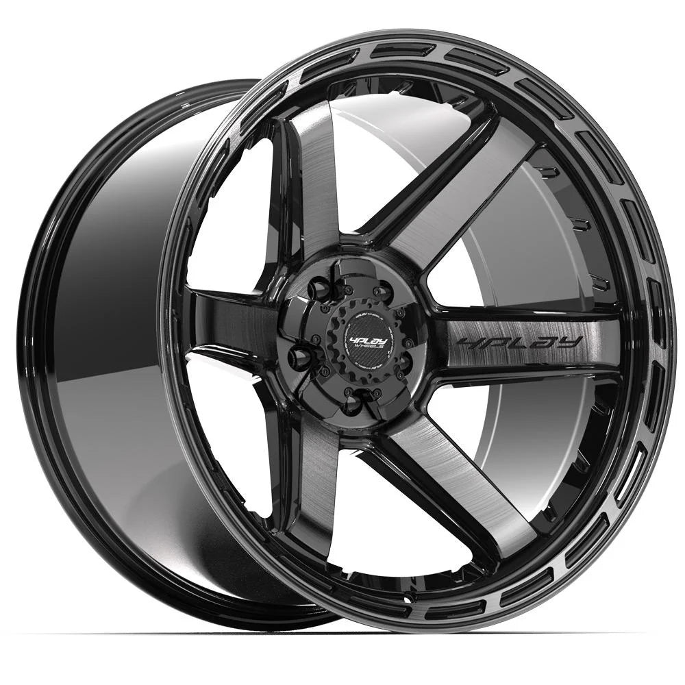 4PLAY 4P63 22x12 -44 5x127/5x139.7 Brushed Black Wheel