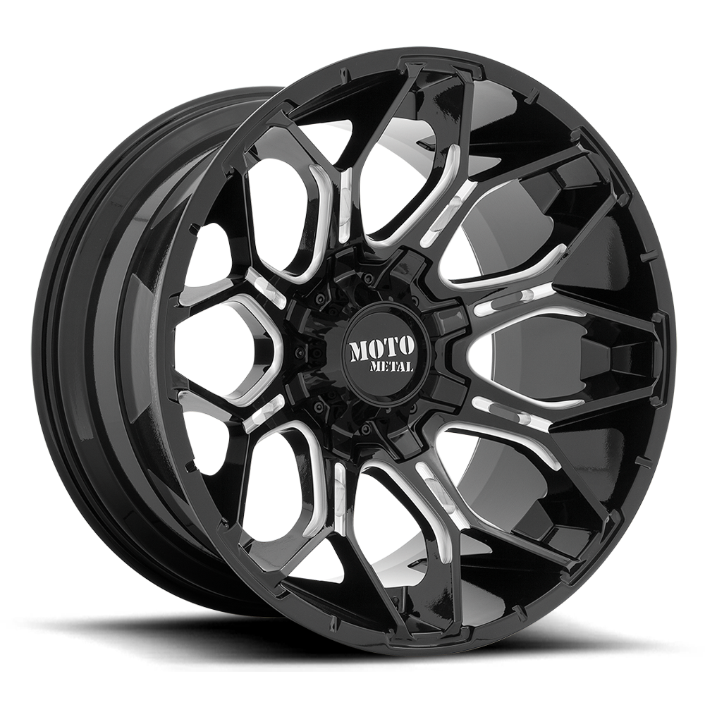 Moto Metal MO808 SNIPER 20X10 -18 6X135/6X139.7 Gloss Black Milled