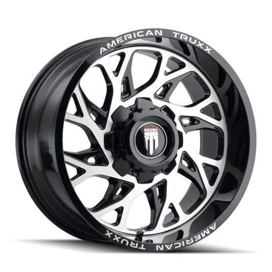 American Truxx AT1913 Destiny - 22x12 -44mm 8x165.1 (8x6.5) Gloss Black Machined Wheel | AT1913-22281M-44