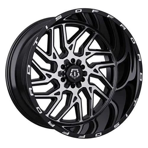 TIS 544MB 20x12 -44 8x170 Gloss Black with Machined Spoke Faces
