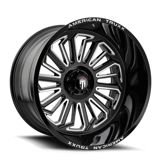 American Truxx AT1916 Butcher - 22x12 -44mm 6x135 Gloss Black Machined Wheel | AT1916-22236M