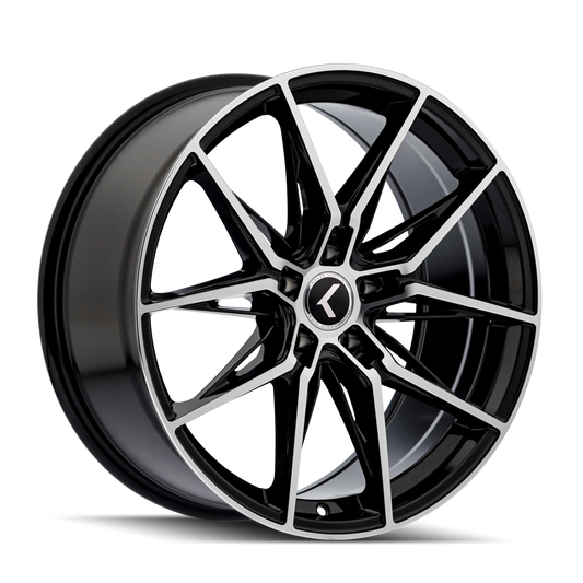 Kraze KR196 Evolve - 22x9 35mm 5x120 Black Machined Wheel | KR196-22912BM35