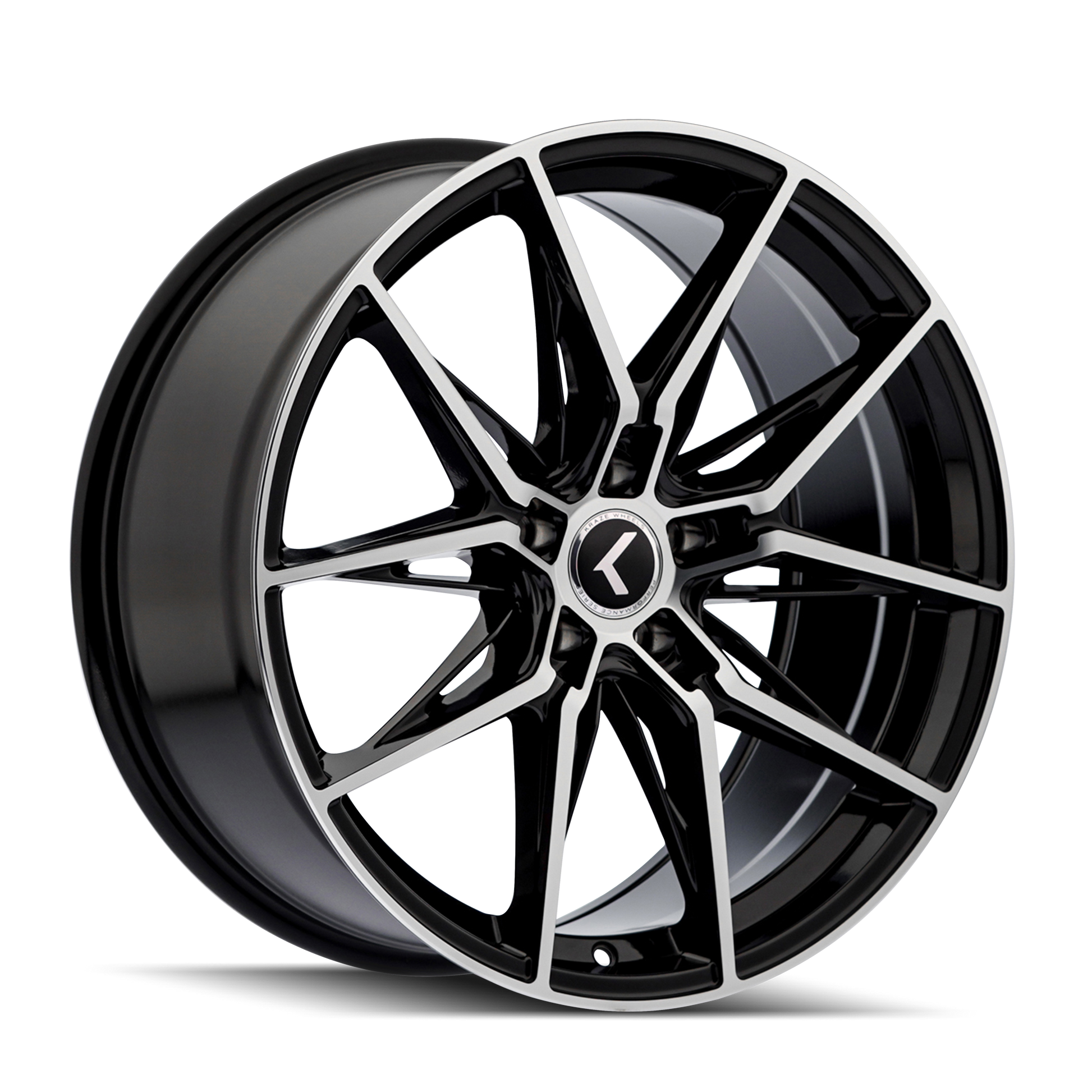 Kraze KR196 Evolve - 22x9 35mm 5x112 Black Machined Wheel | KR196-22945BM35