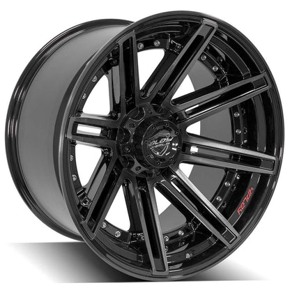 4PLAY 4P08 WHEELS | 22X12 -44MM | 6X135,6X139.7 (6X5.5) | BRUSHED BLACK