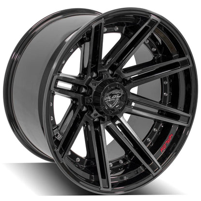 4PLAY Gen2 4P08 22x12 8x170mm -44et in Gloss Black w/ Brushed Face & Tinted Clear