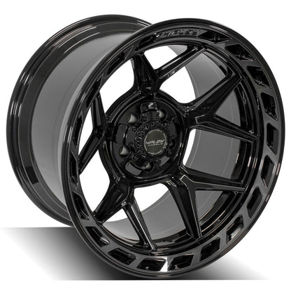 4PLAY Gen3 4P55 20x12 5x5" & 5x5.5" -44et in Gloss Black w/ Brushed Face & Tinted Clear