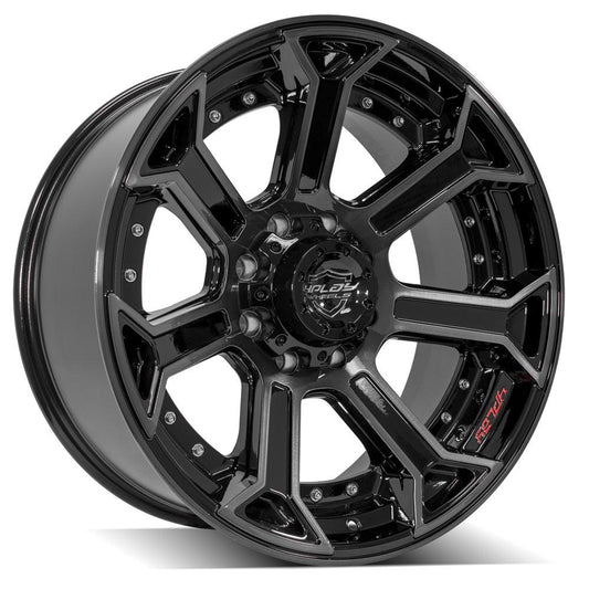 4PLAY Gen2 4P70 22x10 8x170mm -24et in Gloss Black w/ Brushed Face & Tinted Clear