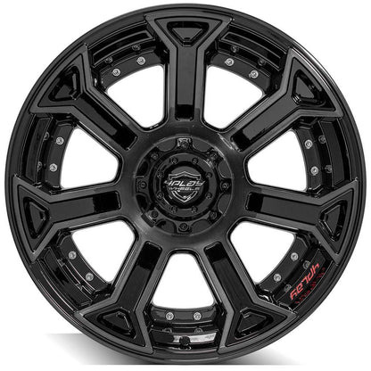 4PLAY Gen2 4P70 22x12 6x135mm & 6x5.5" -44et in Gloss Black w/ Brushed Face & Tinted Clear