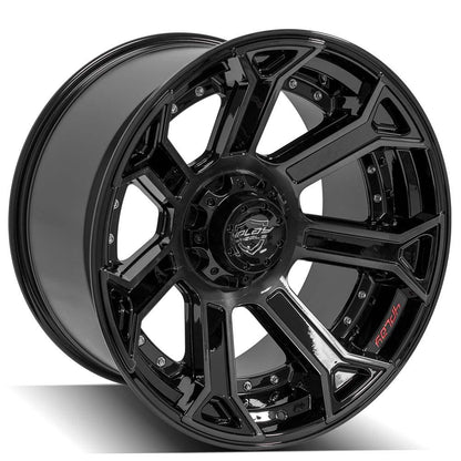 4PLAY Gen2 4P70 22x12 6x135mm & 6x5.5" -44et in Gloss Black w/ Brushed Face & Tinted Clear