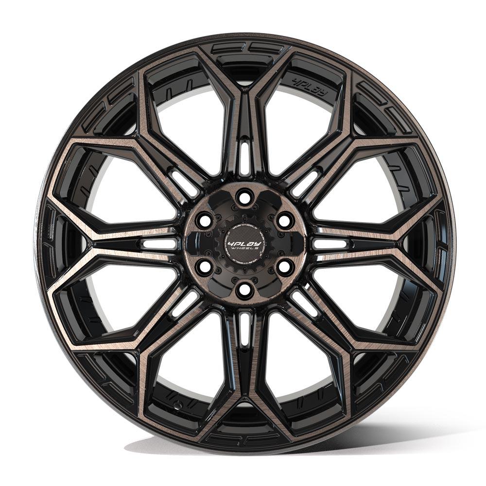 4PLAY Gen3 4P83 22x9 6x135mm & 6x5.5" +12et in Brushed Black