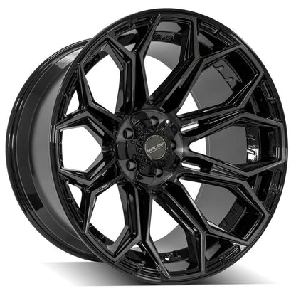 4PLAY Gen3 4P83 22x12 -44 5x127/5x139.7 Brushed Black Wheel