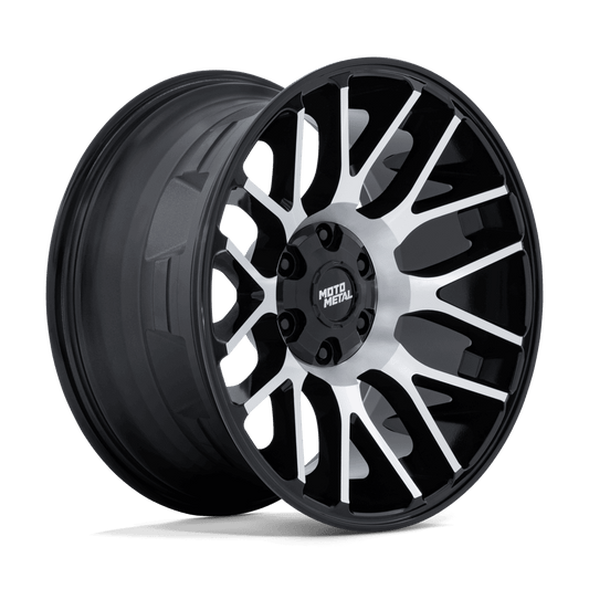Moto Metal MO816 Overlook - 20x9 1mm 8x180 Gloss Black Machined Wheel | MO816BD20908801