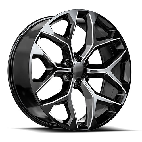 O.E. REVOLUTION G-09 20X9.0 27 6X139.7 GLOSS BLACK & MILLED