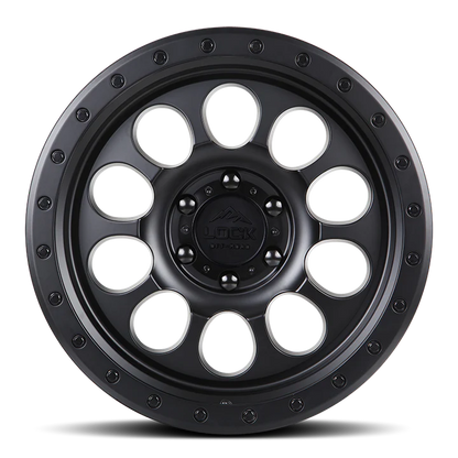 LOCK OFFROAD 50CAL 17X9 0 6X139.7 MATTE BLACK W MATTE BLACK RING