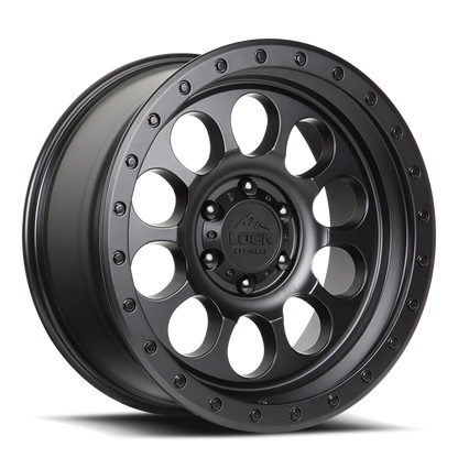 LOCK OFFROAD 50CAL 17X9 0 6X139.7 MATTE BLACK W MATTE BLACK RING