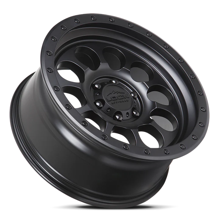LOCK OFFROAD 50CAL 17X9 0 6X139.7 MATTE BLACK W MATTE BLACK RING