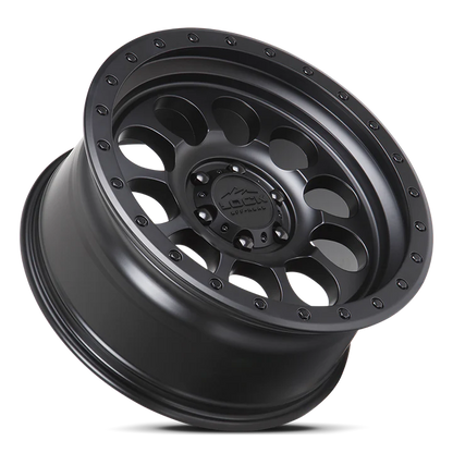 LOCK OFFROAD 50CAL 17X9 12 6X139.7 MATTE BLACK W MATTE BLACK RING