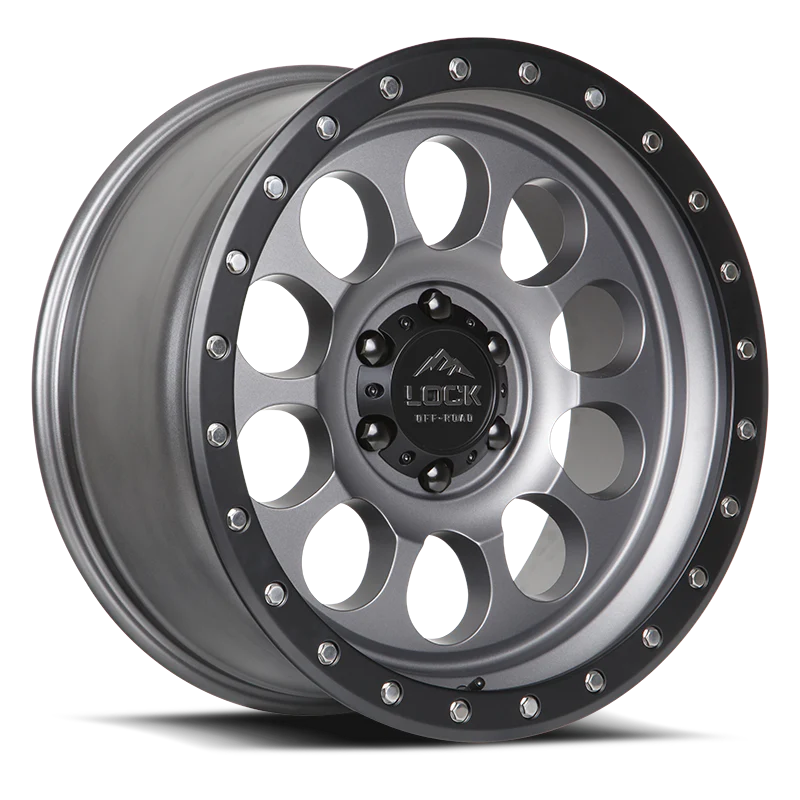 LOCK OFFROAD 50CAL 17X9 0 6X139.7 MATTE GREY W MATTE BLACK RING