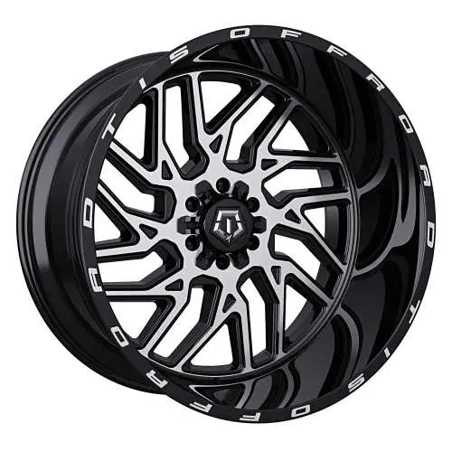 TIS 544MB 20x10 -25 Gloss Black with Machined Spoke Faces