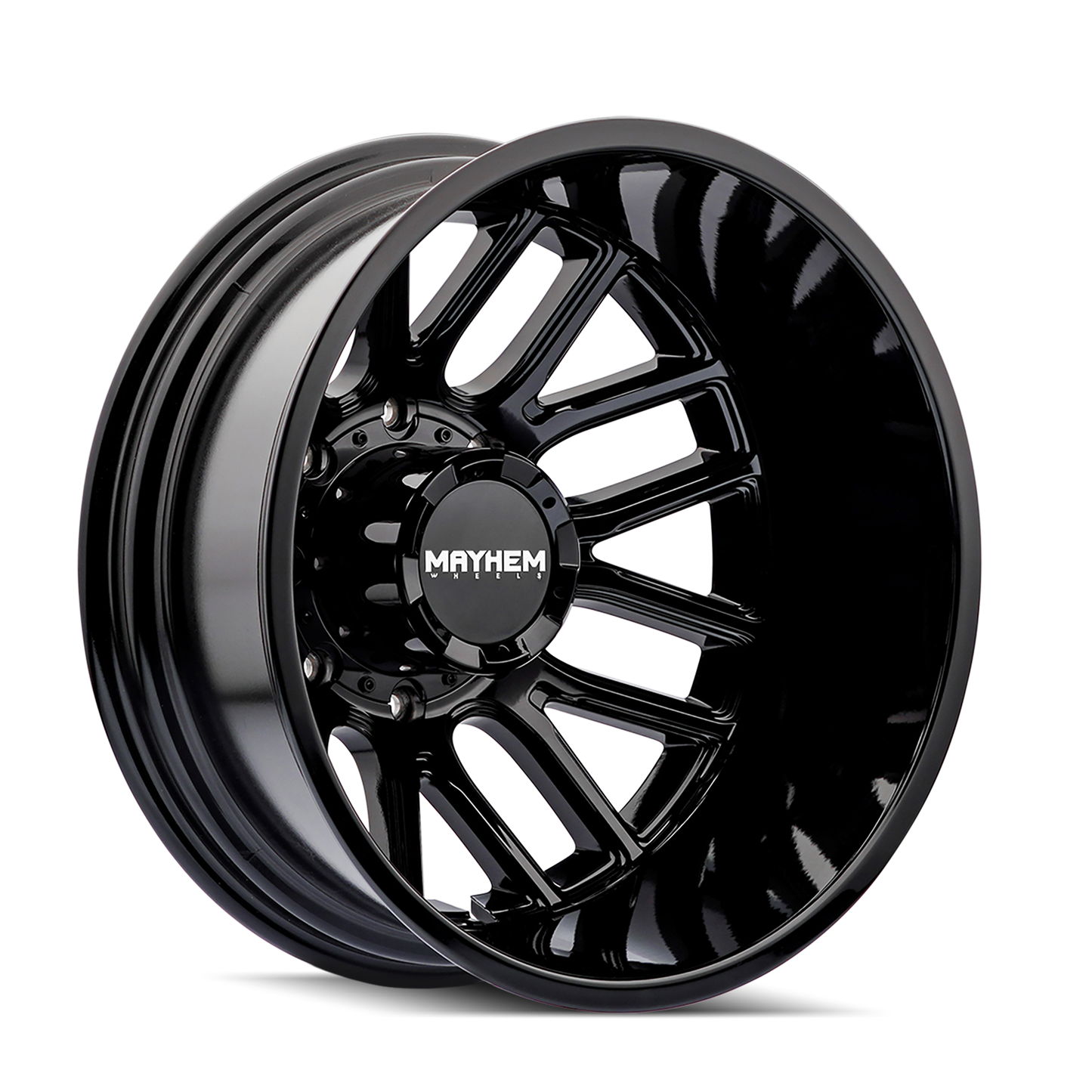 Mayhem 8107D Cogent Dually - 20x8.25 -192mm 8x200 Gloss Black Wheel | 8107D-2877BR192