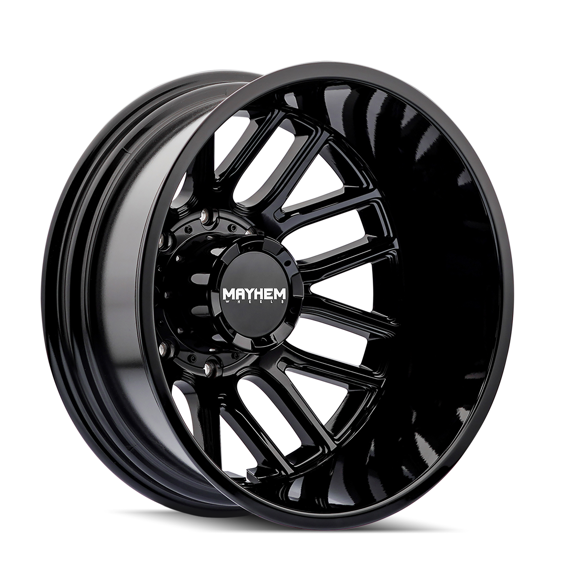 Mayhem 8107D Cogent Dually - 20x8.25 -192mm 8x200 Gloss Black Wheel | 8107D-2877BR192