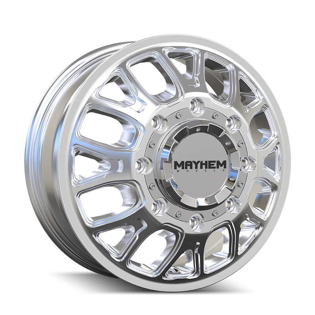 Mayhem 8107D Cogent Dually - 17x6.5 125mm 8x165.1 Polished Wheel | 8107D-7681FP