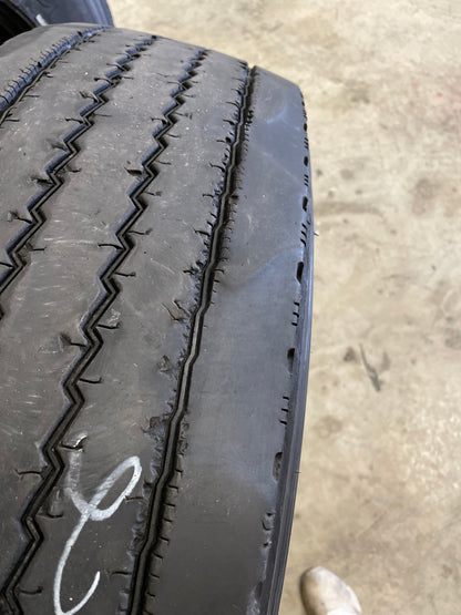 SET OF 6 11R24.5 DAYTON D520S/Regroovable - Case Perfect Condition 146/143L G - Used Tires