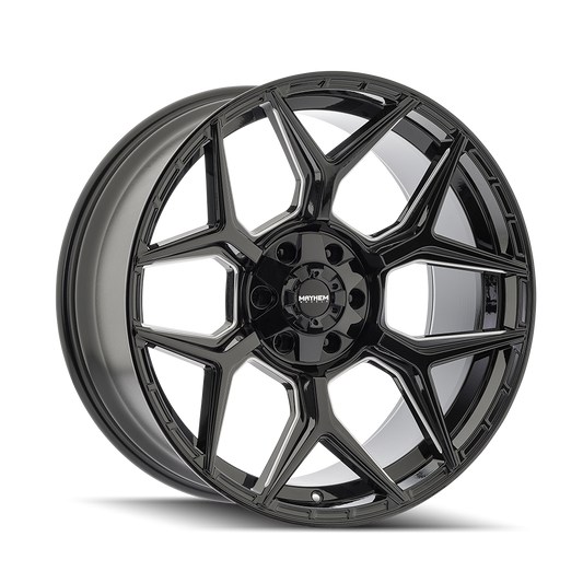 Mayhem 8119 Vanquish - 20x9 0mm 6x135, 6x139.7 Gloss Black Milled Wheel | 8119-2937M