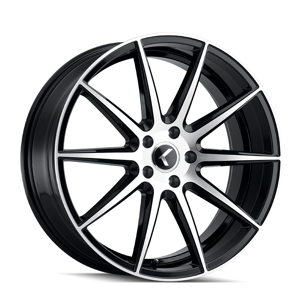 Kraze KR194 Cosmos - 20x8.5 38mm 5x120 Gloss Black Machined Wheel | KR194-2812BM38