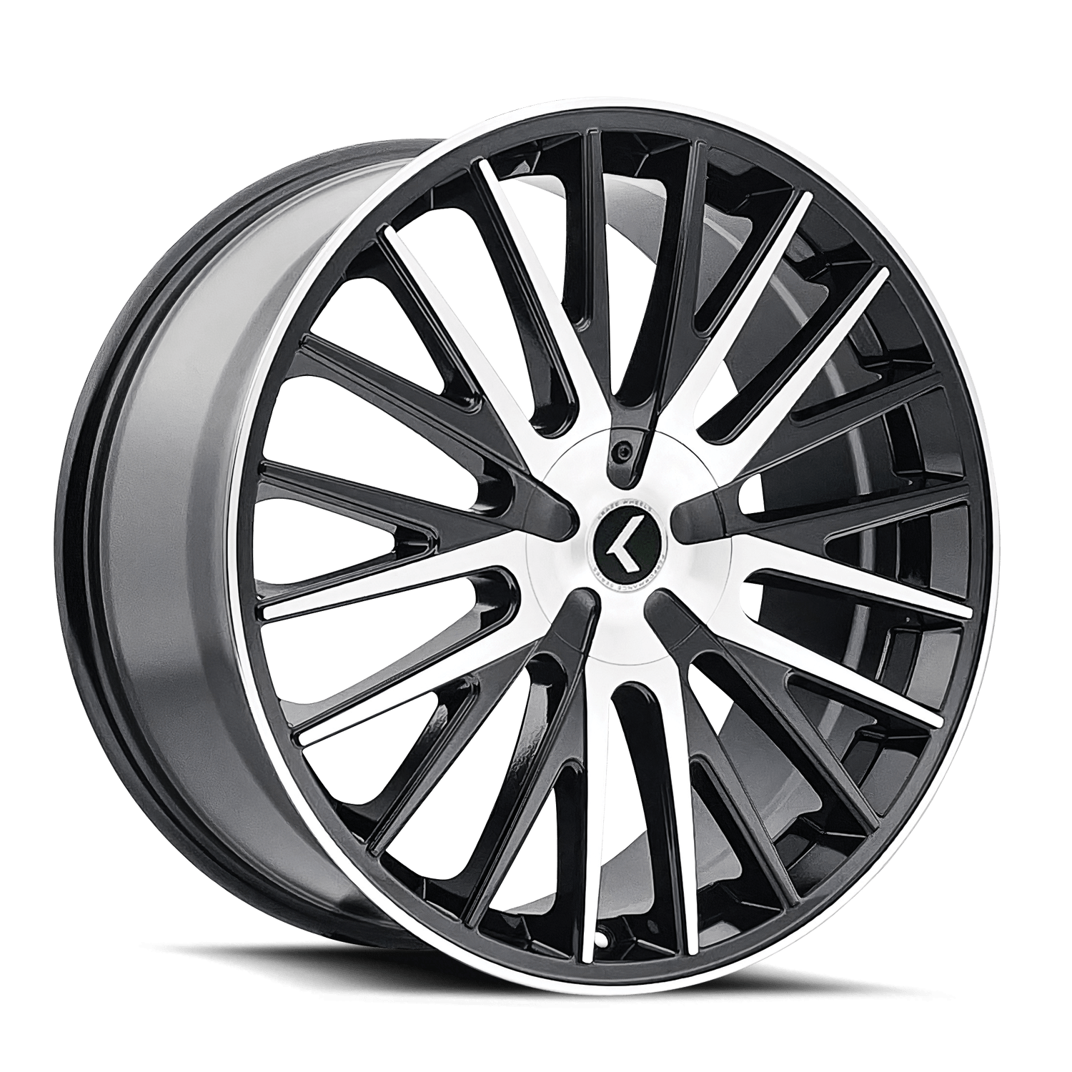 Kraze KR185 Double Down - 22x8.5 38mm 5x115, 5x120 Black Machined Wheel | KR185-22816BM38