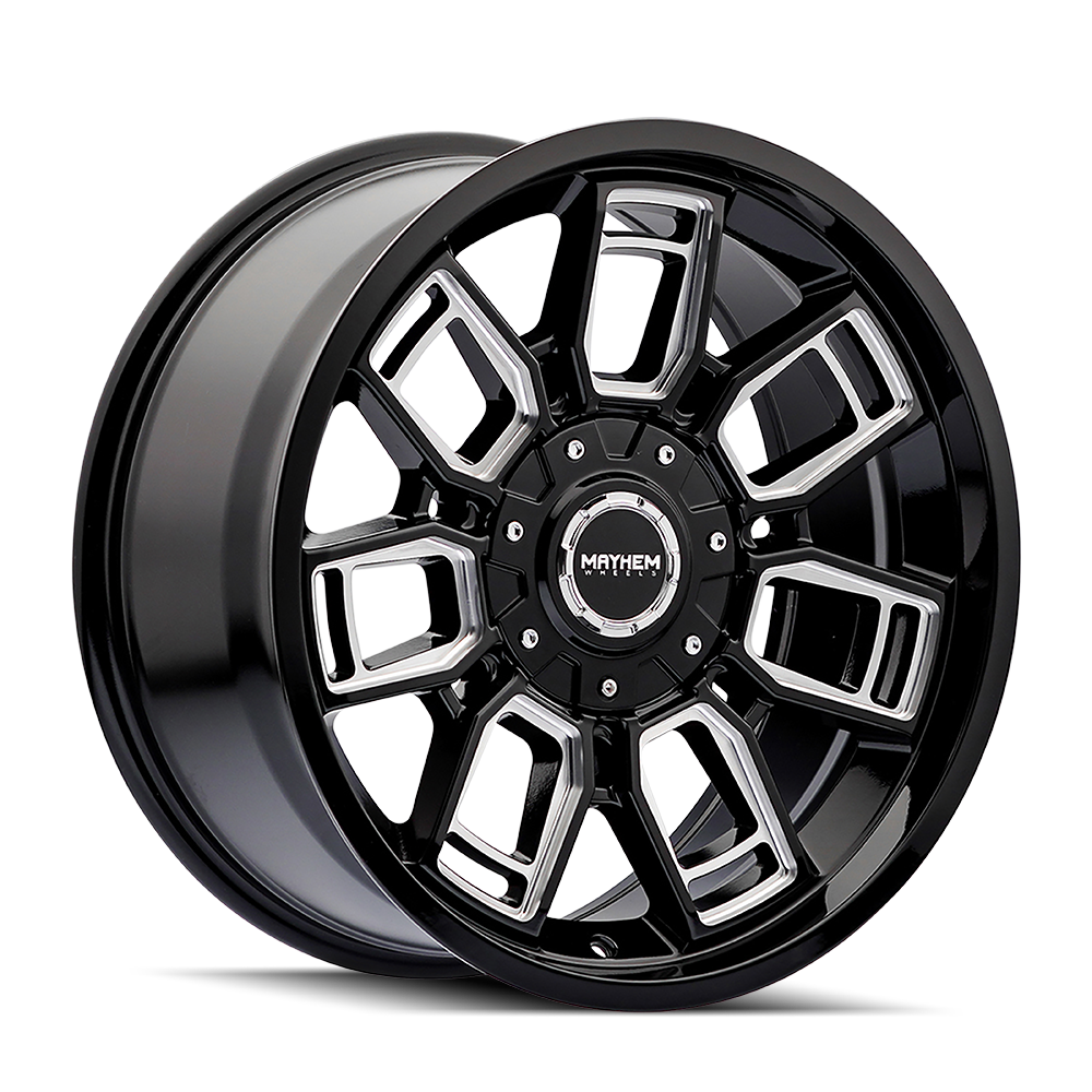 Mayhem 8118 Ordinance - 20x9 0mm 6x135, 6x139.7 Gloss Black/milled Wheel | 8118-2937BM