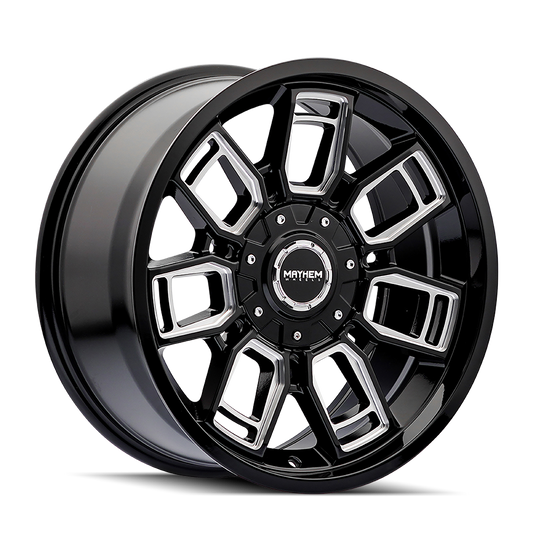 Mayhem 8118 Ordinance - 20x9 0mm 6x135, 6x139.7 Gloss Black/milled Wheel | 8118-2937BM