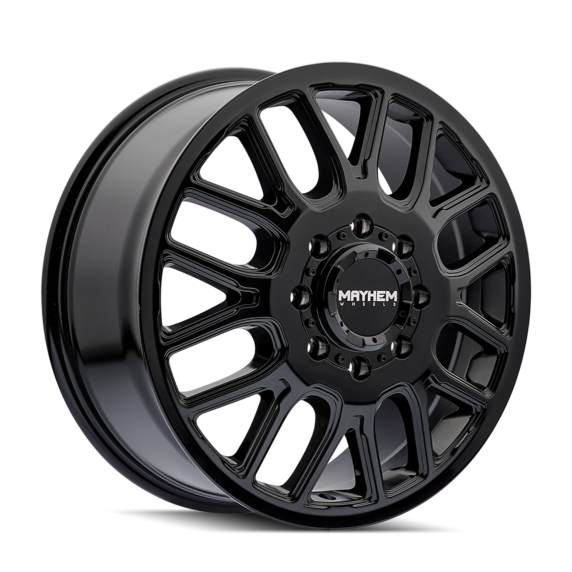 Mayhem 8107D Cogent Dually - 20x8.25 115mm 8x200 Gloss Black Wheel | 8107D-2877BF115