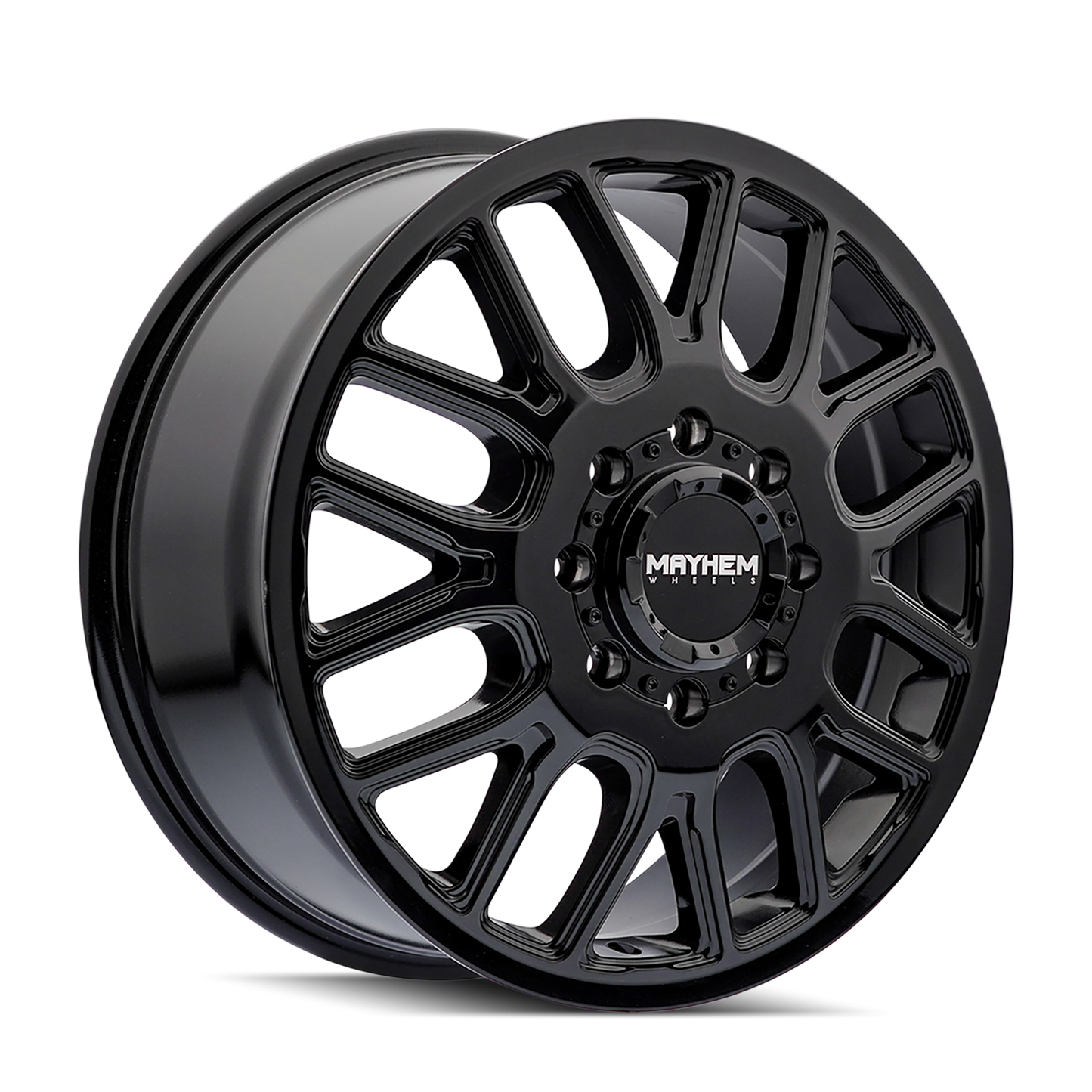 Mayhem 8107D Cogent Dually - 17x6.5 125mm 8x200 Gloss Black Wheel | 8107D-7677BF