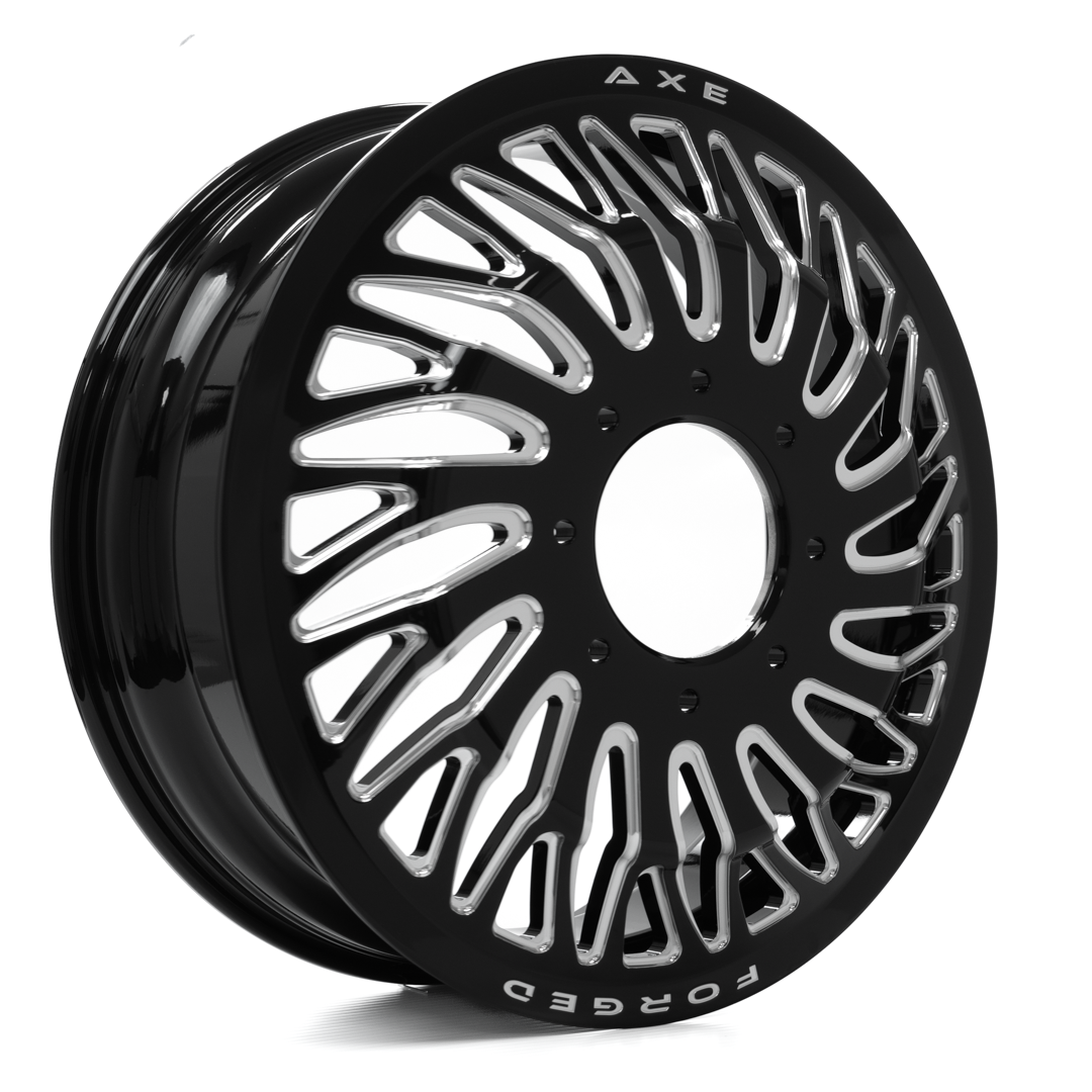 AXE AF10 DUALLY 24x8.25 -146 8x210 GLOSS BLACK MILLED