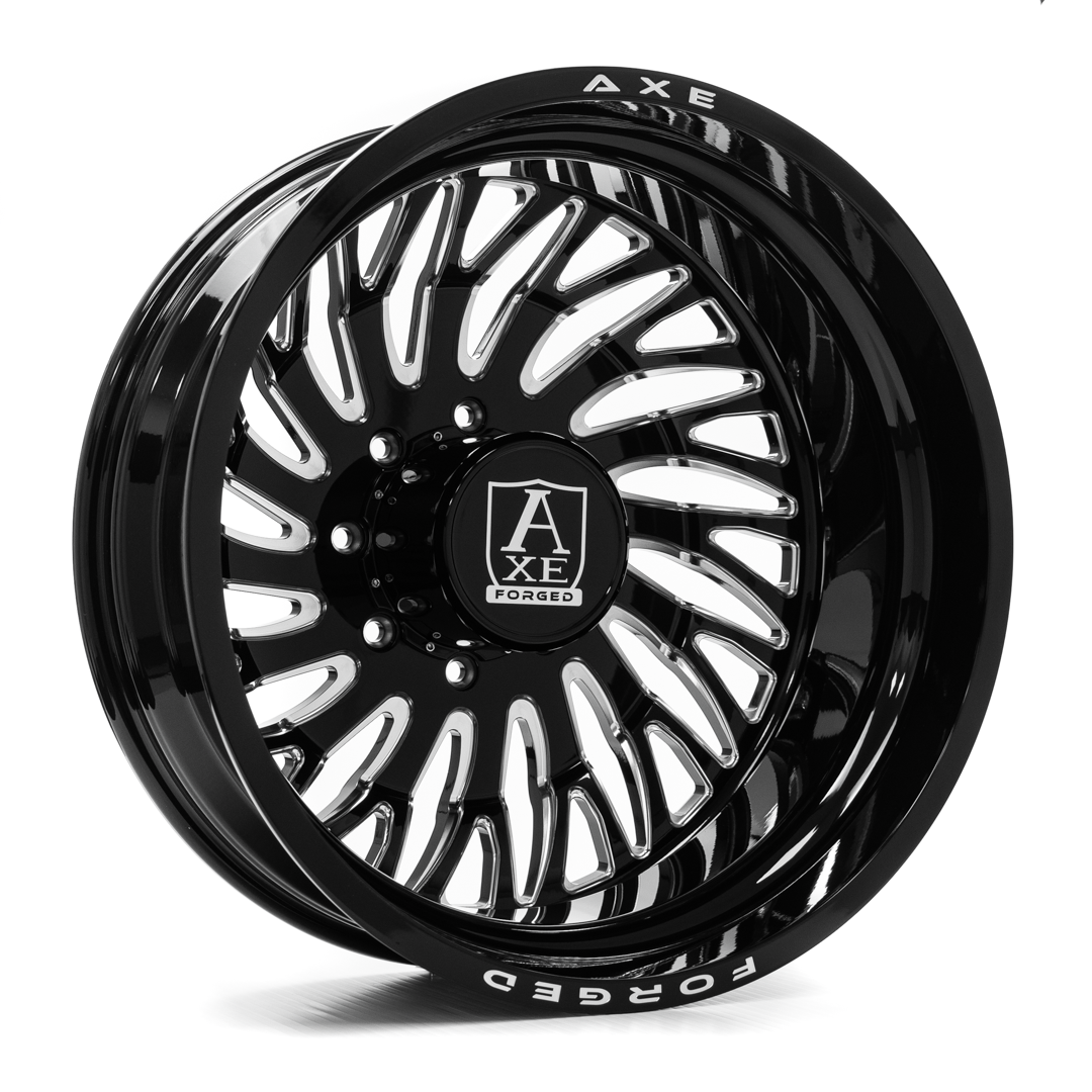 AXE AF10 DUALLY 24x8.25 -146 8x210 GLOSS BLACK MILLED